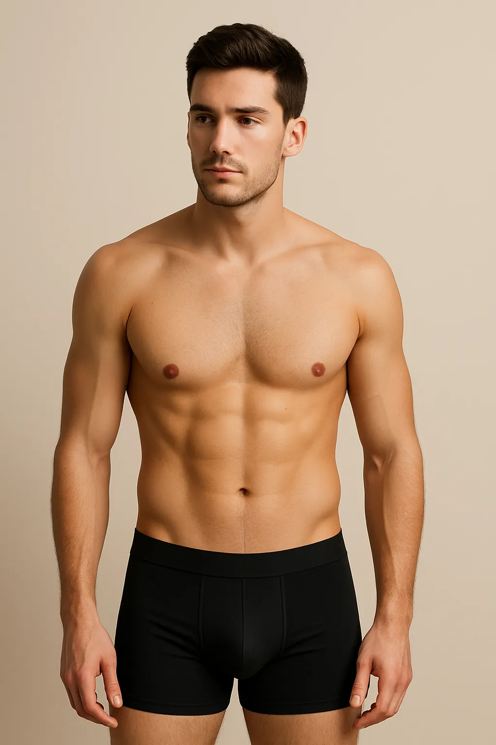 ein Mann mit Boxershort